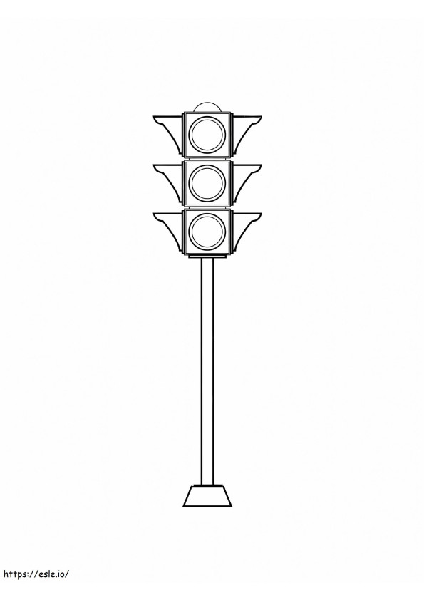 Traffic Light Tree coloring page