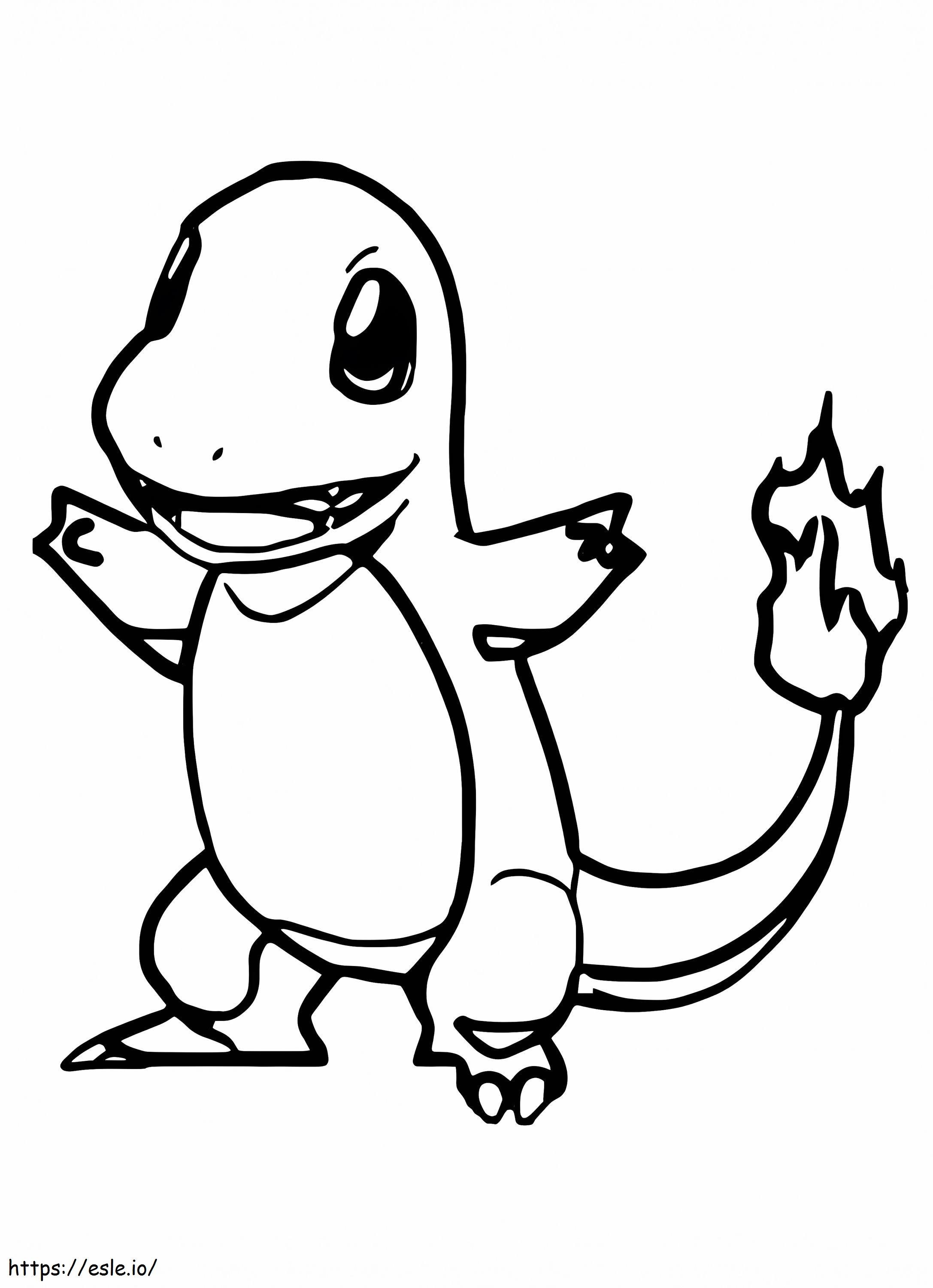 Coloriage Pokémon Salamèche à imprimer dessin