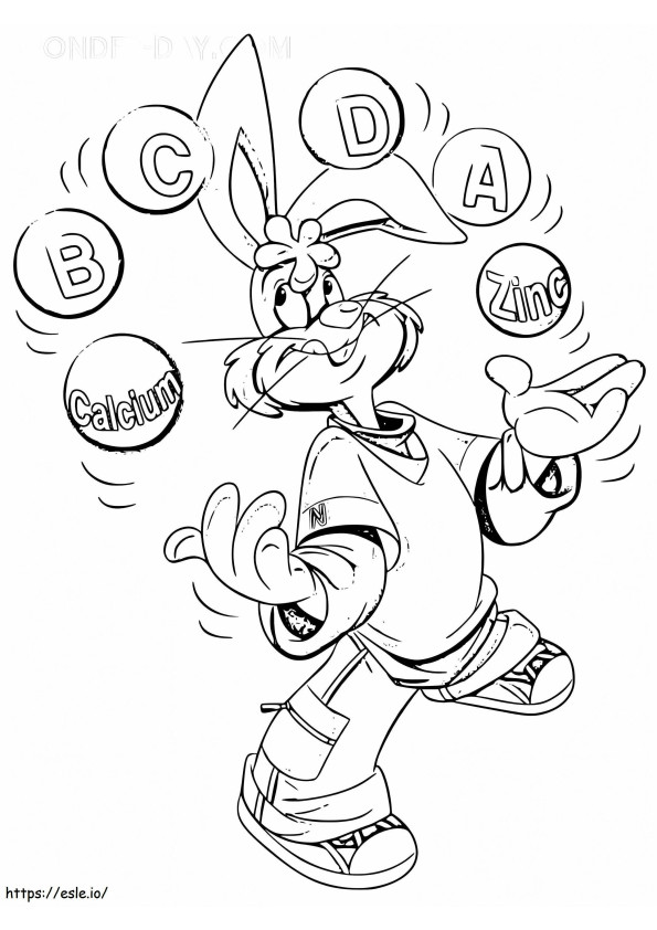 Nesquik Juggling coloring page