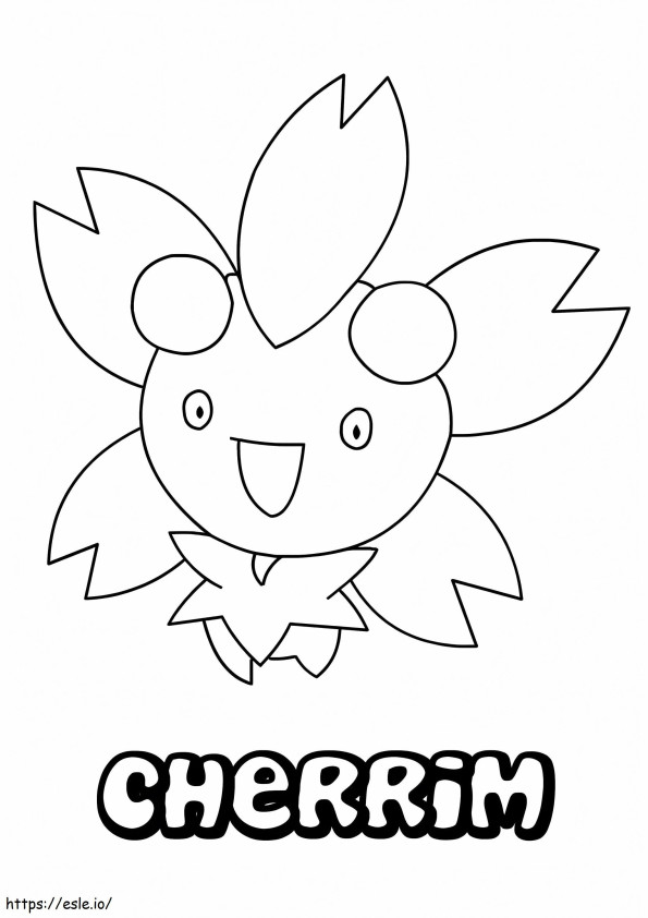 Cherrim Pokemon coloring page