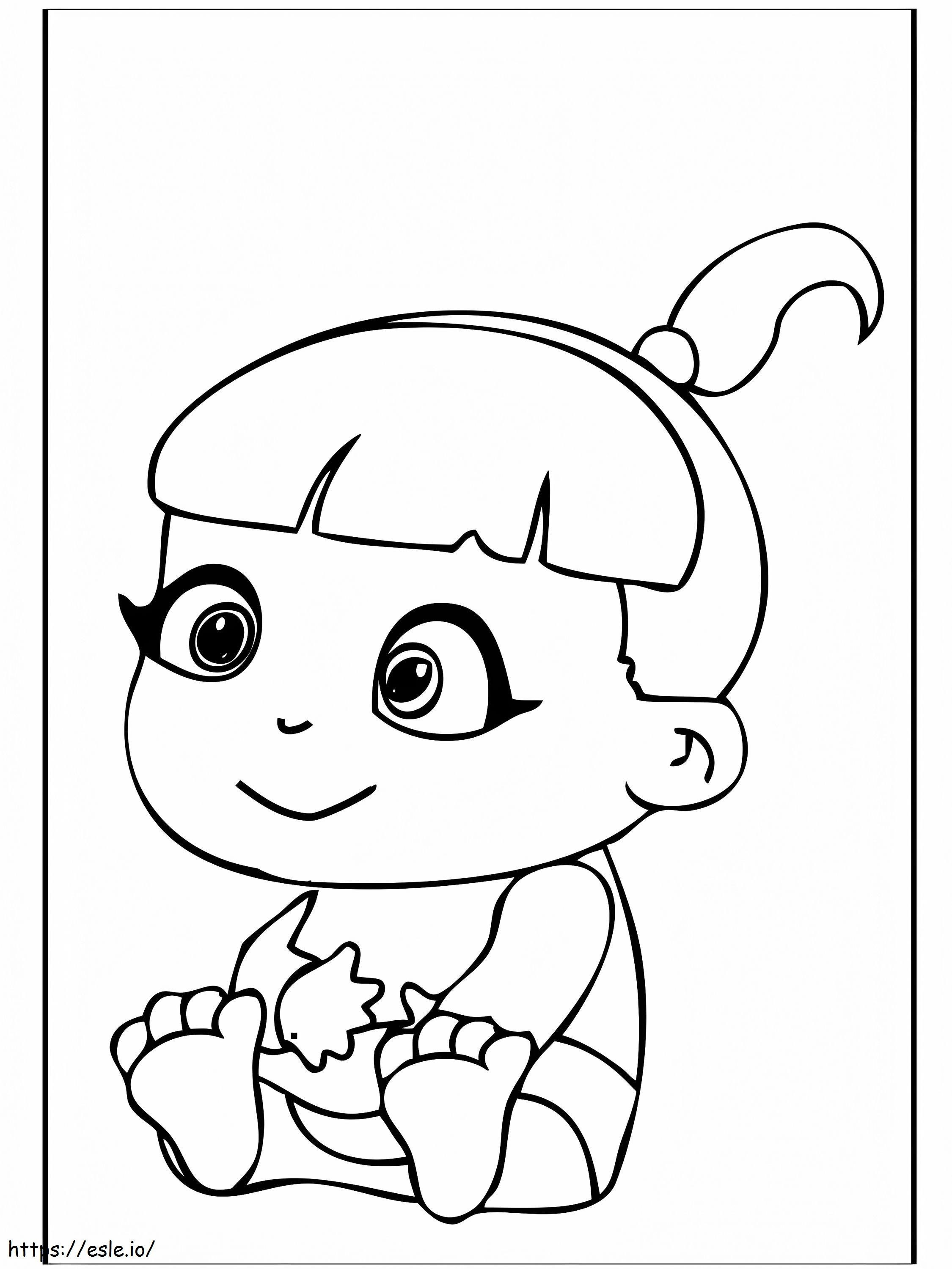 Happy Baby Girl coloring page