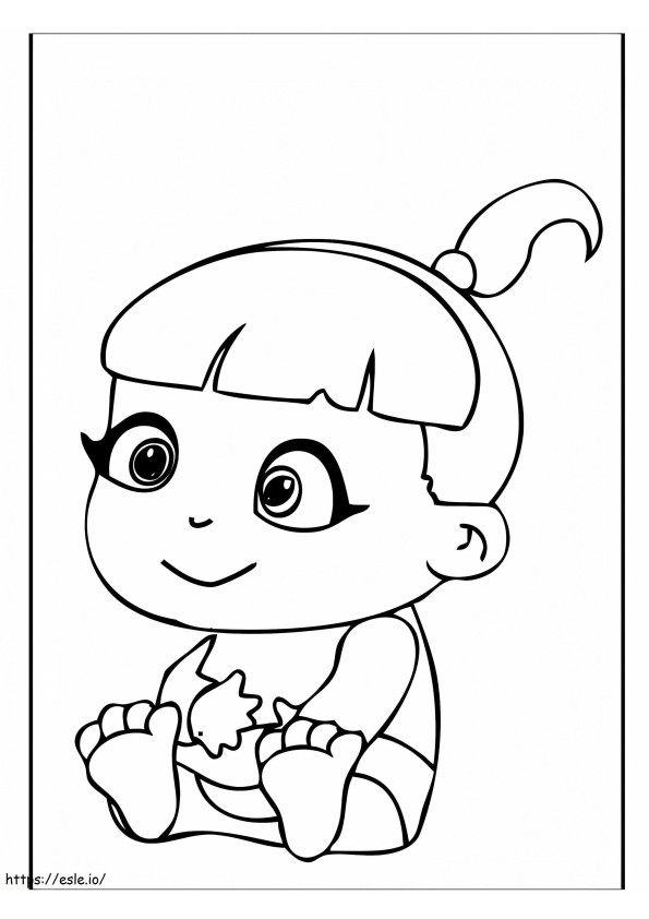 Happy Baby Girl coloring page