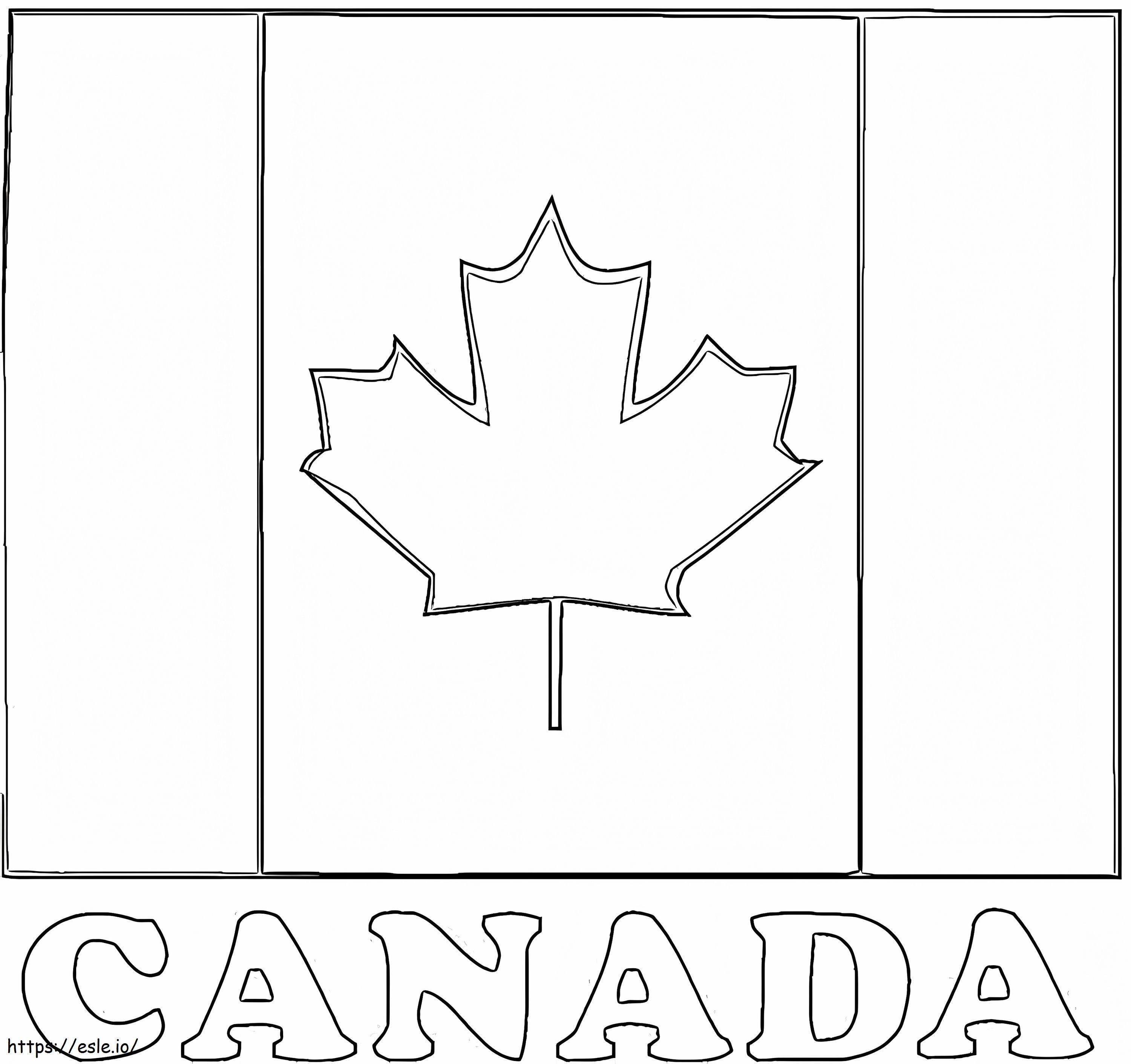 Steagul Canadei 1 de colorat