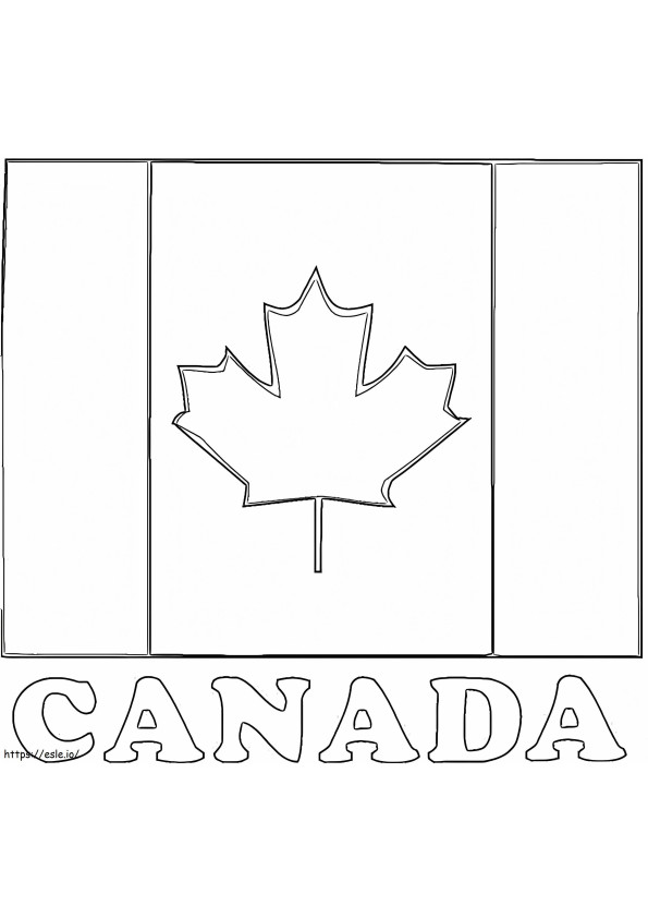 Coloriage Drapeau canadien 1 à imprimer dessin