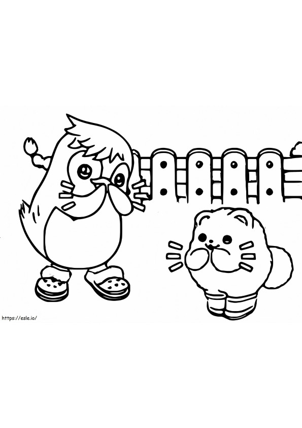 Jessie And Bada From Badanamu coloring page