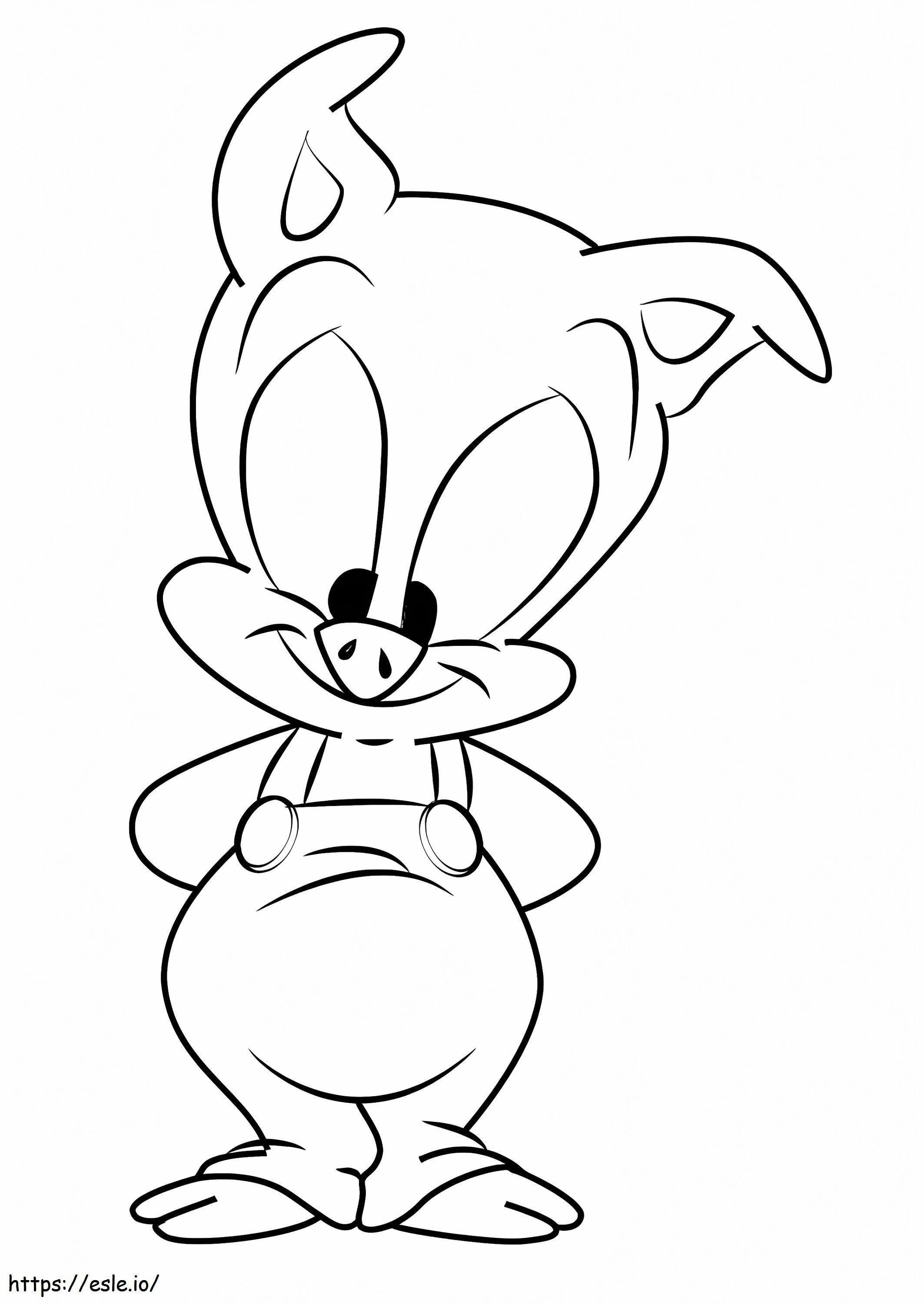 Hamton Pig From Tiny Toon Adventures coloring page