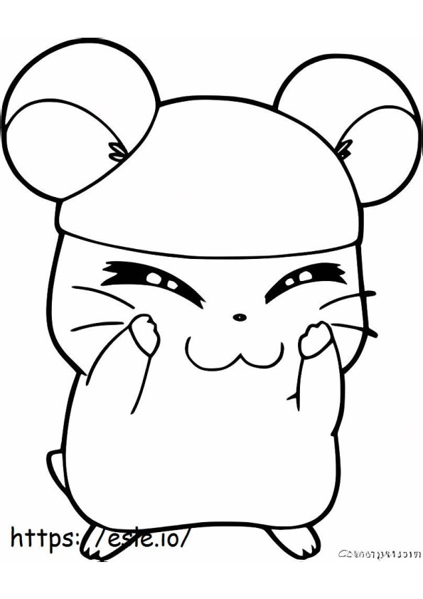 Cappy Hamster coloring page