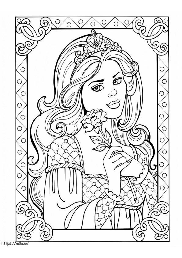 Princesa Leonora Linda para colorir