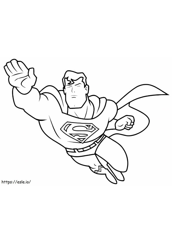 Coloriage Super homme volant à imprimer dessin