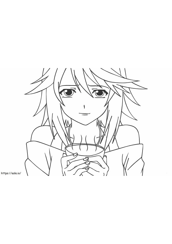 Anime Girl Face coloring page