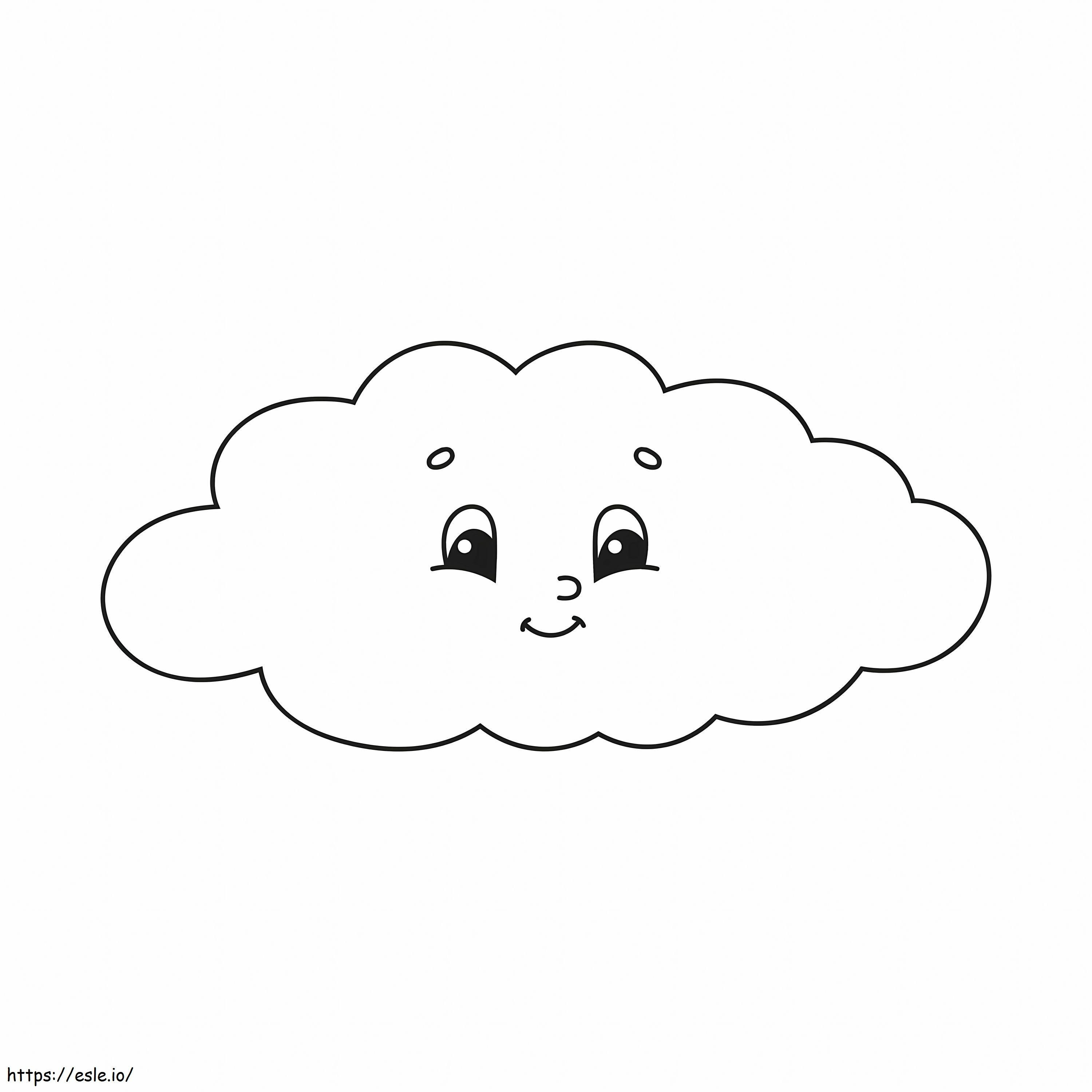 Cartoon-Wolke ausmalbilder