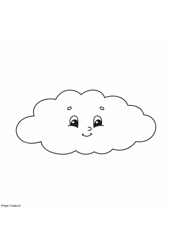 Cartoon-Wolke ausmalbilder