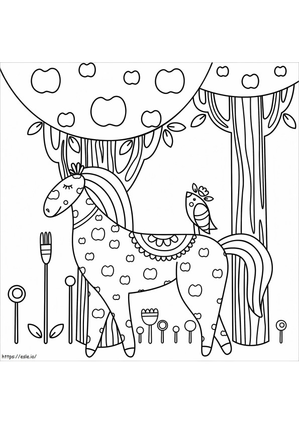 Awesome Horse coloring page
