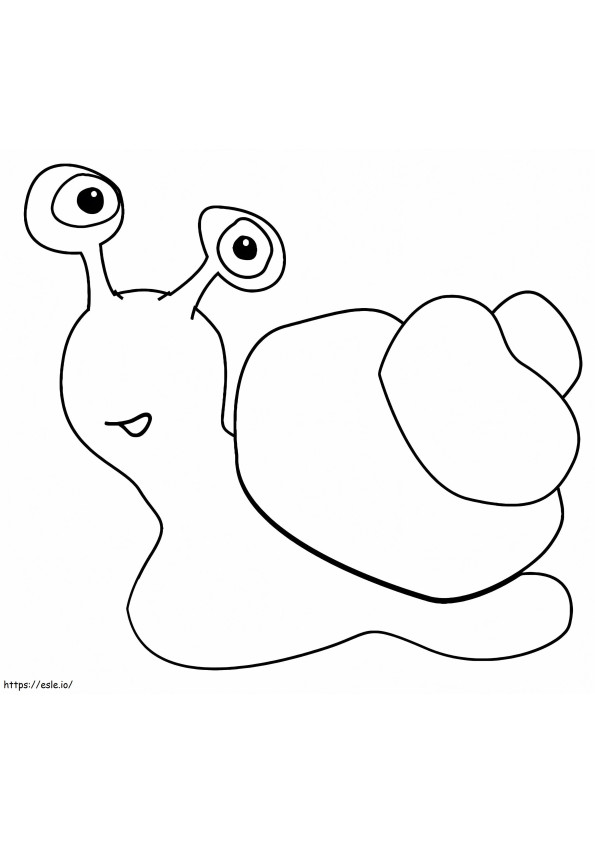 Cartoon Snail coloring page