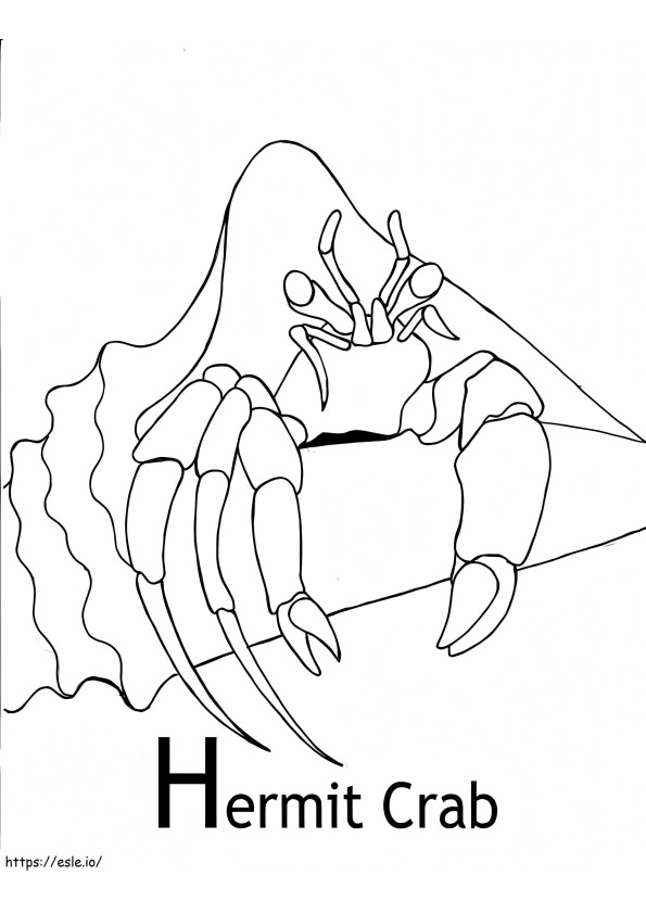 Crabul pustnic 8 de colorat