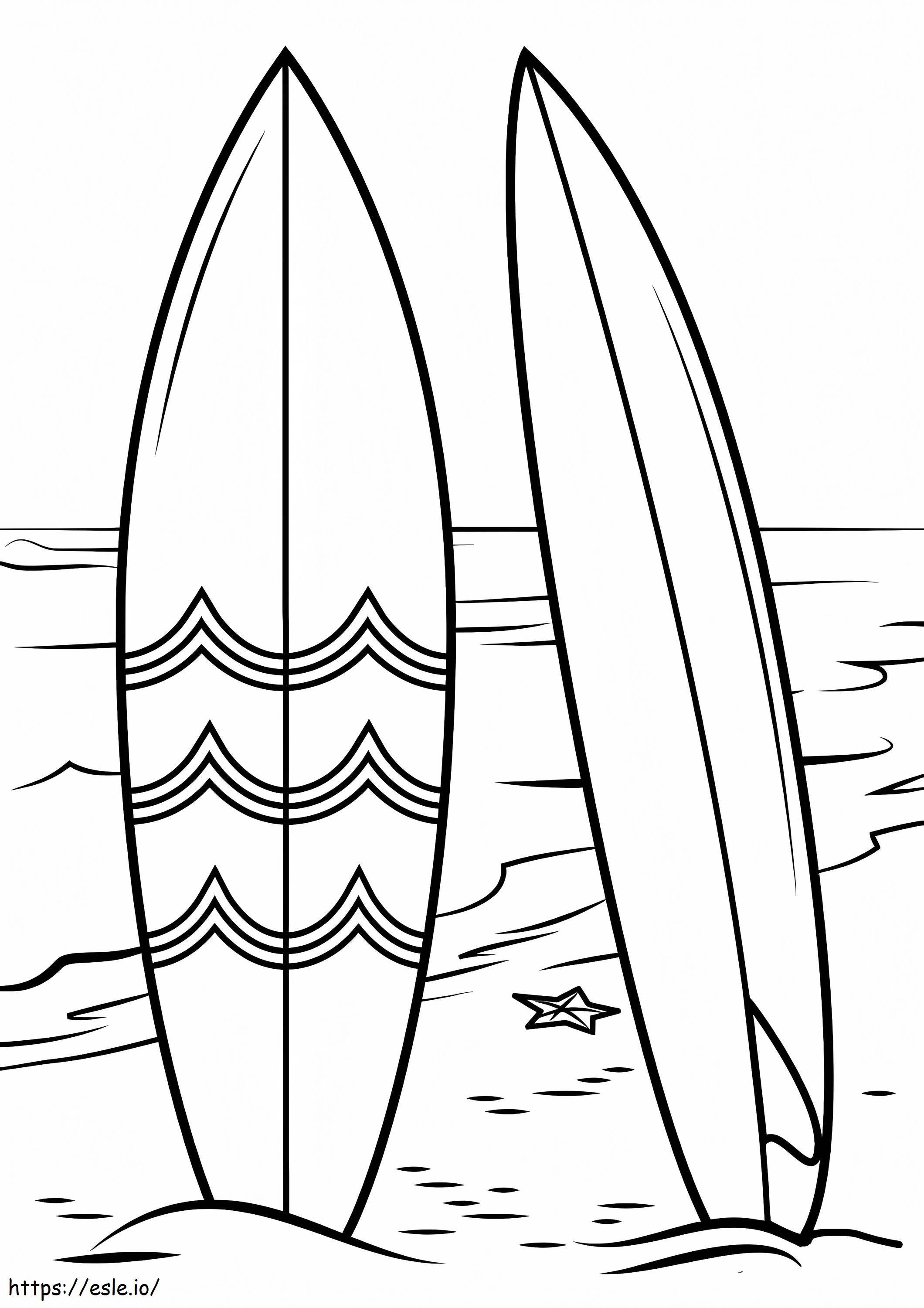 Surfboards coloring page