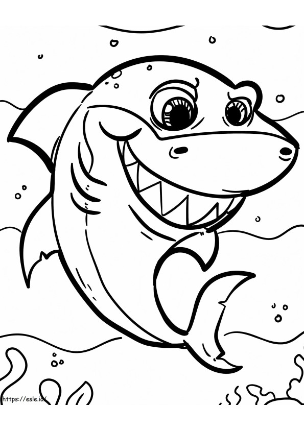 Shark Is Smiling coloring page