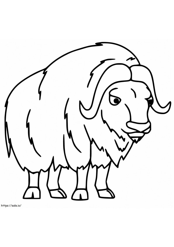 Free Musk Ox coloring page