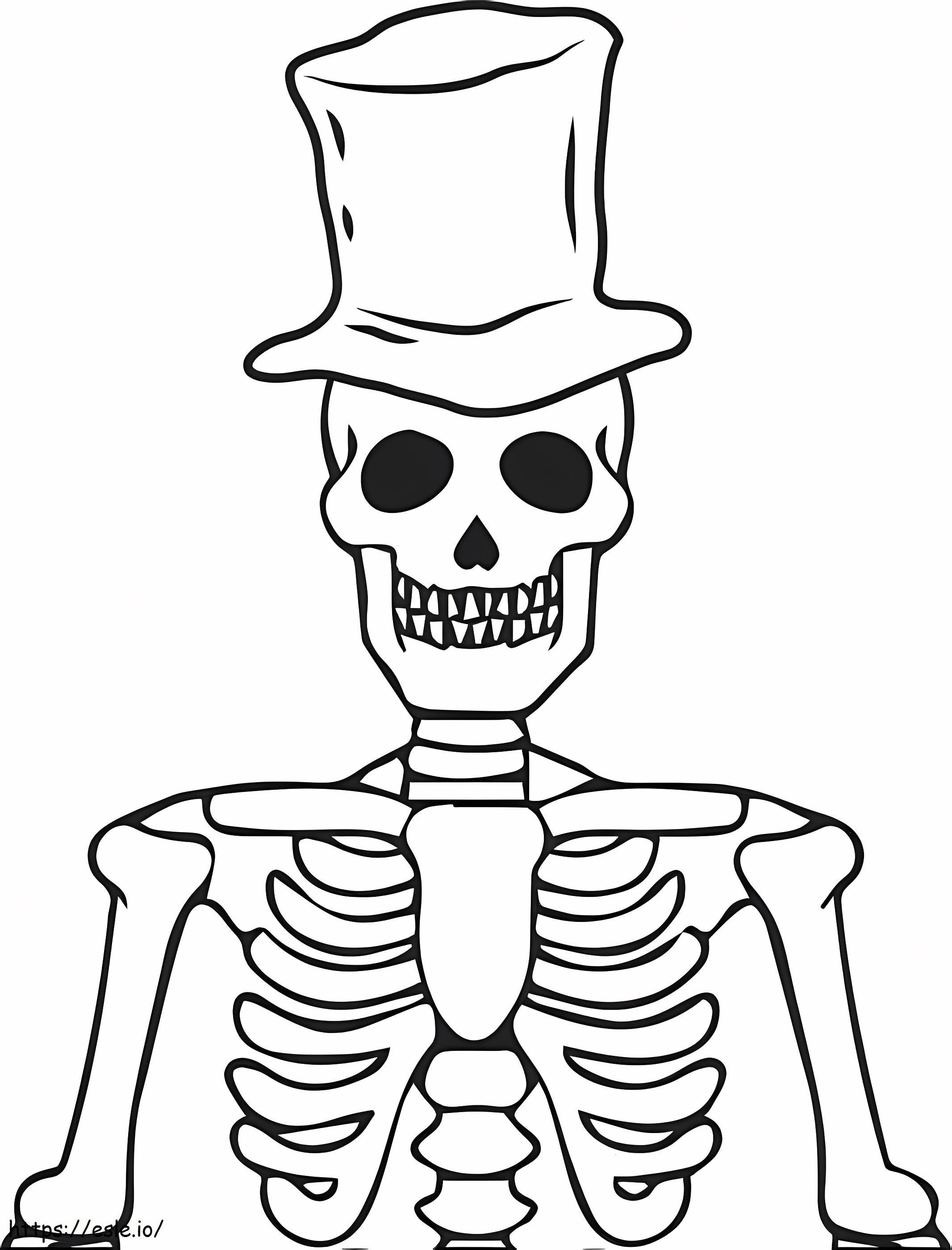 Coloriage Visage squelette à imprimer dessin