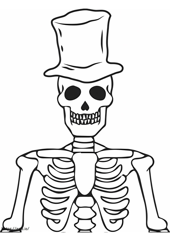 Coloriage Visage squelette à imprimer dessin