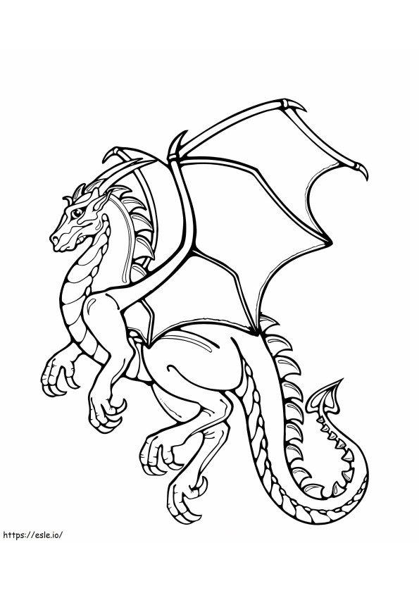 Coloriage Dragon volant à imprimer dessin