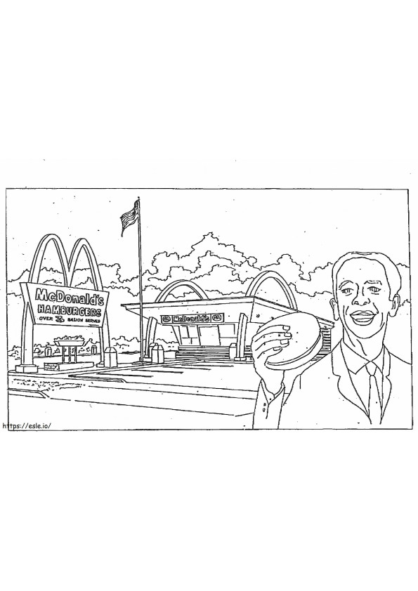 Cute Mcdonald Food To Color coloring page