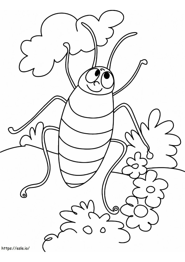 Cartoon kakkerlak kleurplaat