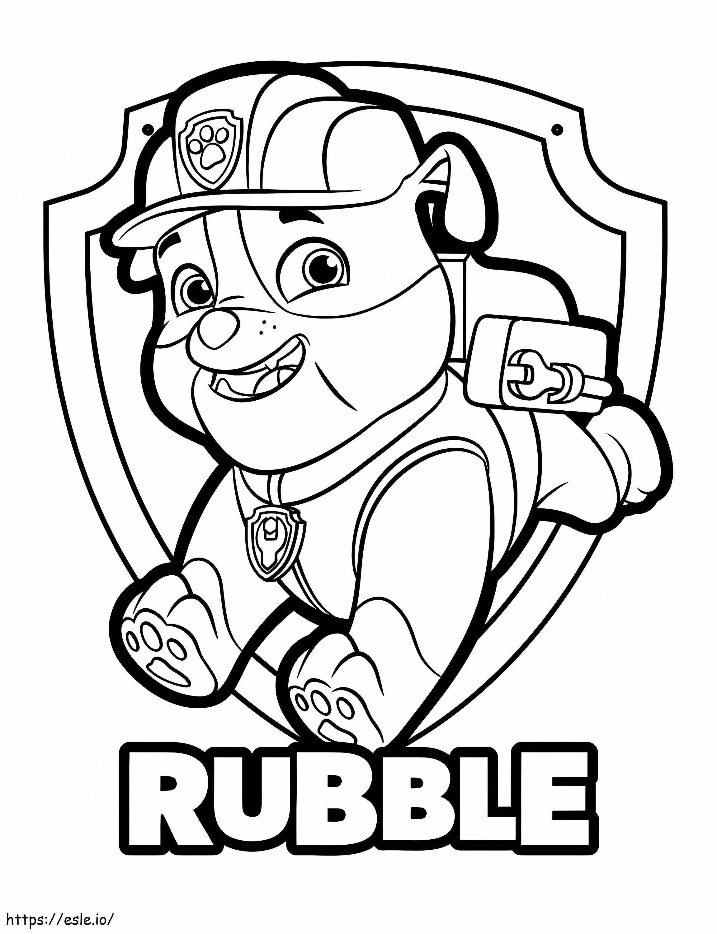 Paw Patrol Rubble 786X1024 coloring page