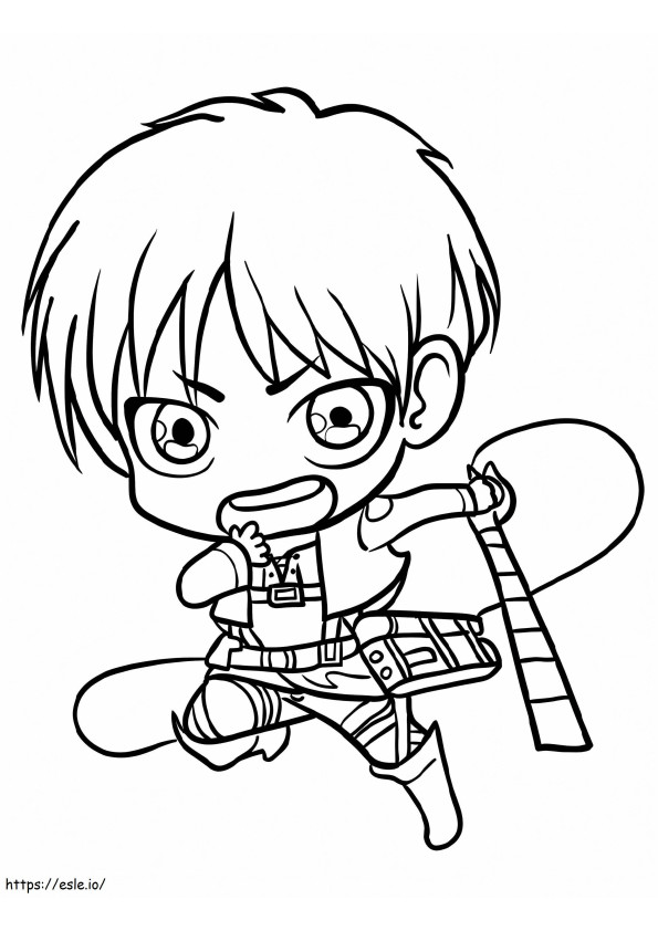 Eren Jager Adorable 780X1024 coloring page