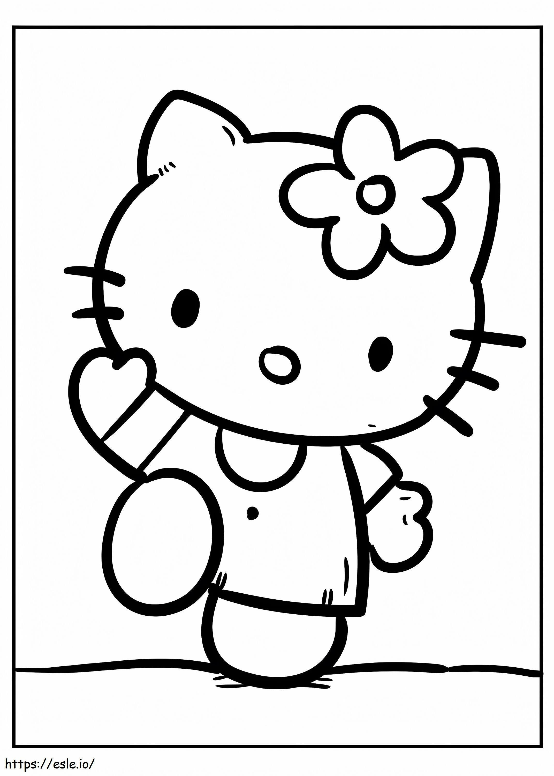 Hello Kitty Drawing coloring page