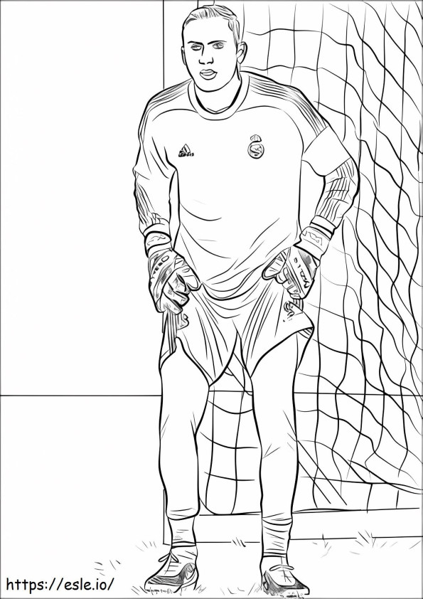 Goalkeeper Kevin De Bruyne coloring page