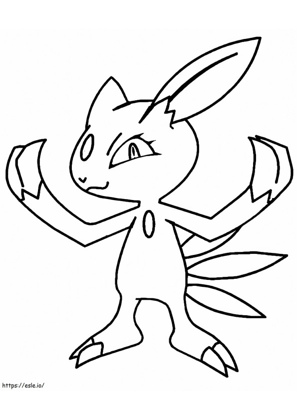Coloriage Pokémon Sneasel 1 à imprimer dessin