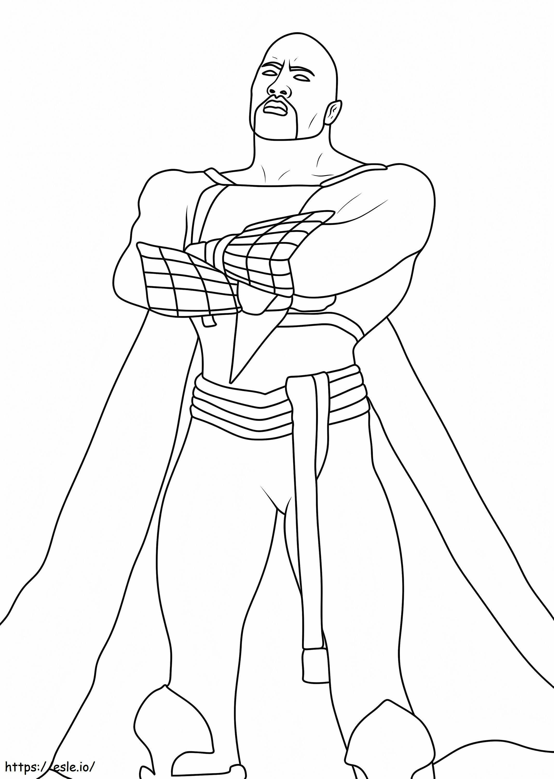 Strong Black Adam coloring page