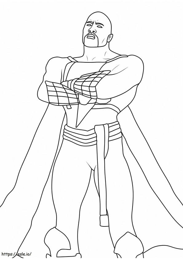Strong Black Adam coloring page