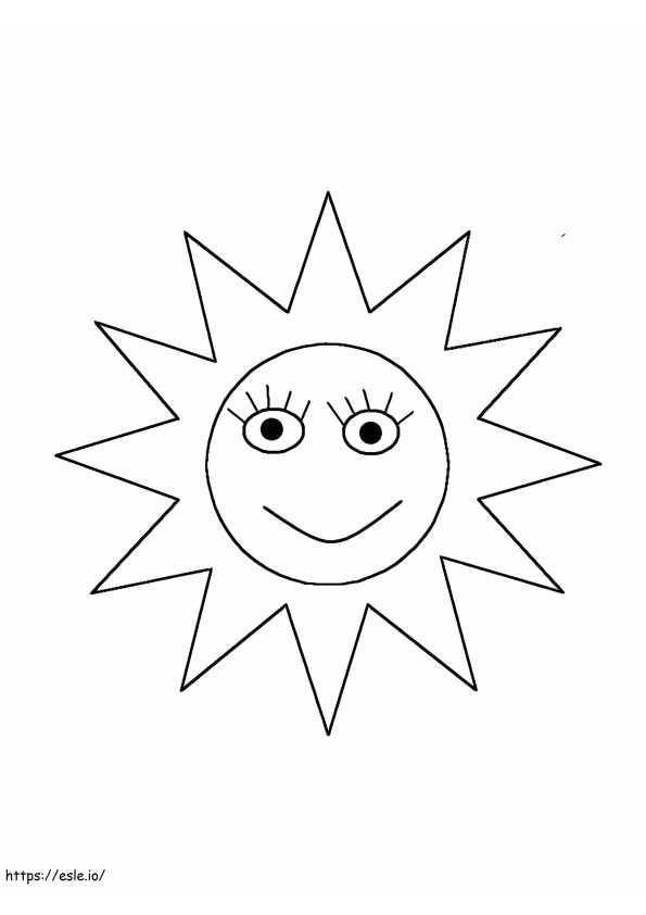 太陽の無料画像 ぬりえ - 塗り絵