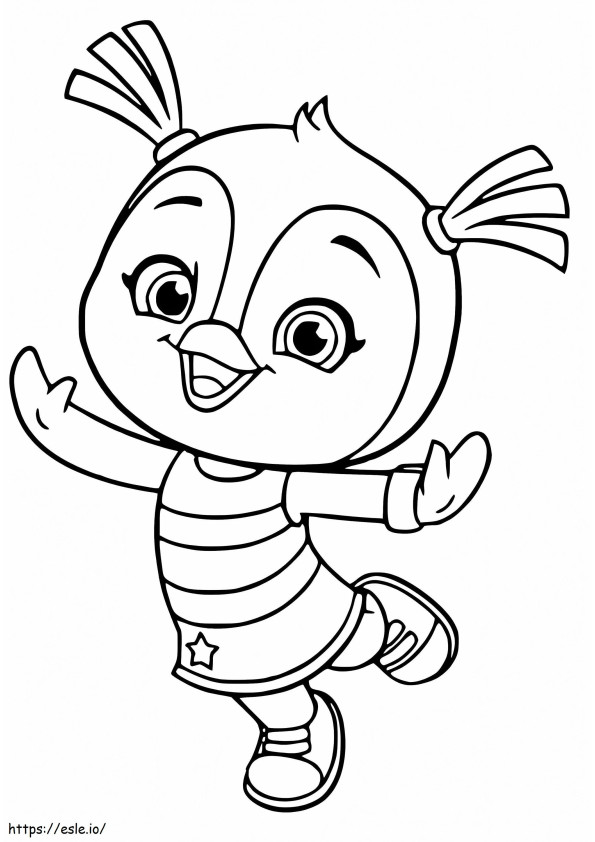 Penny Penguin From Top Wing coloring page