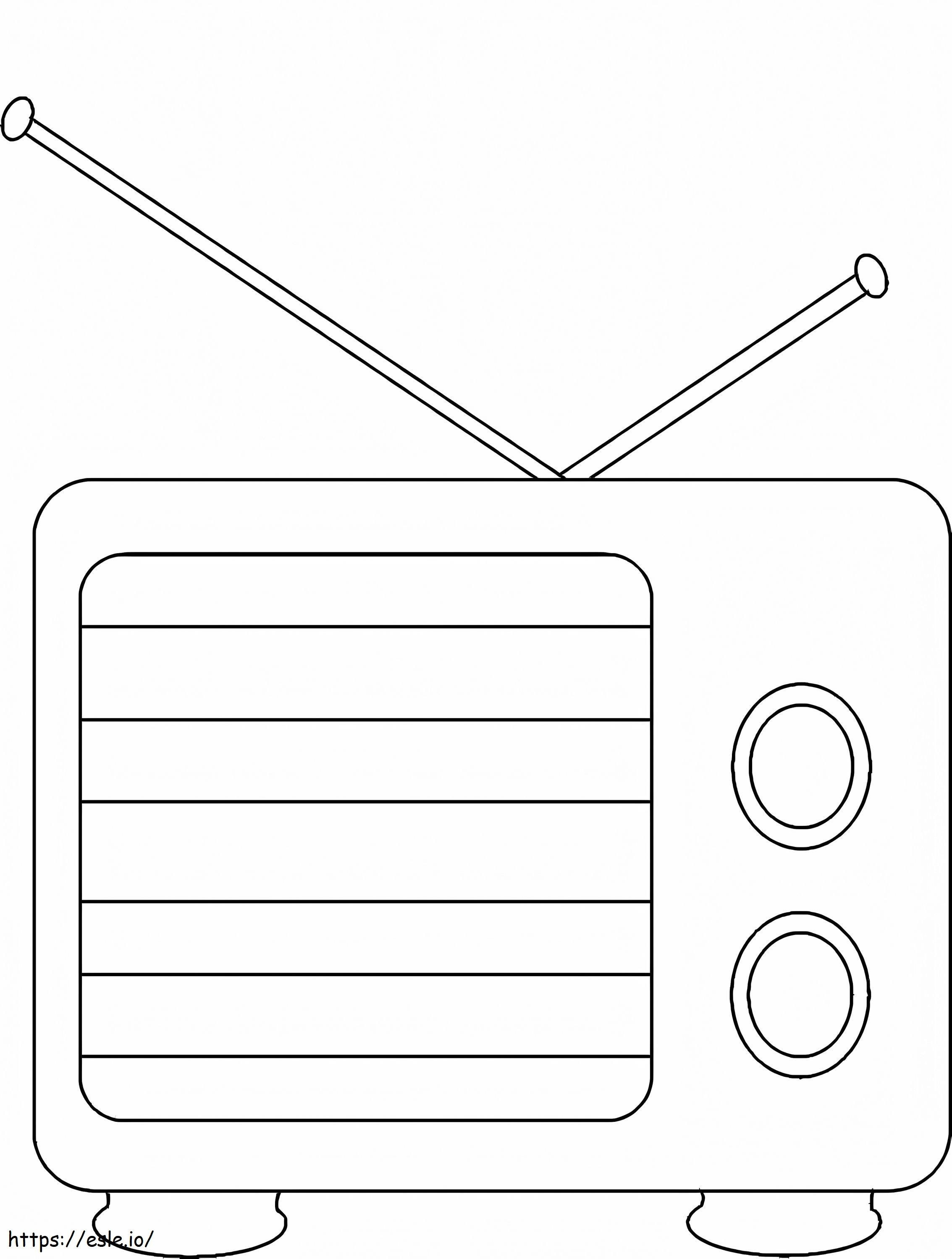 Radio-icoon kleurplaat kleurplaat