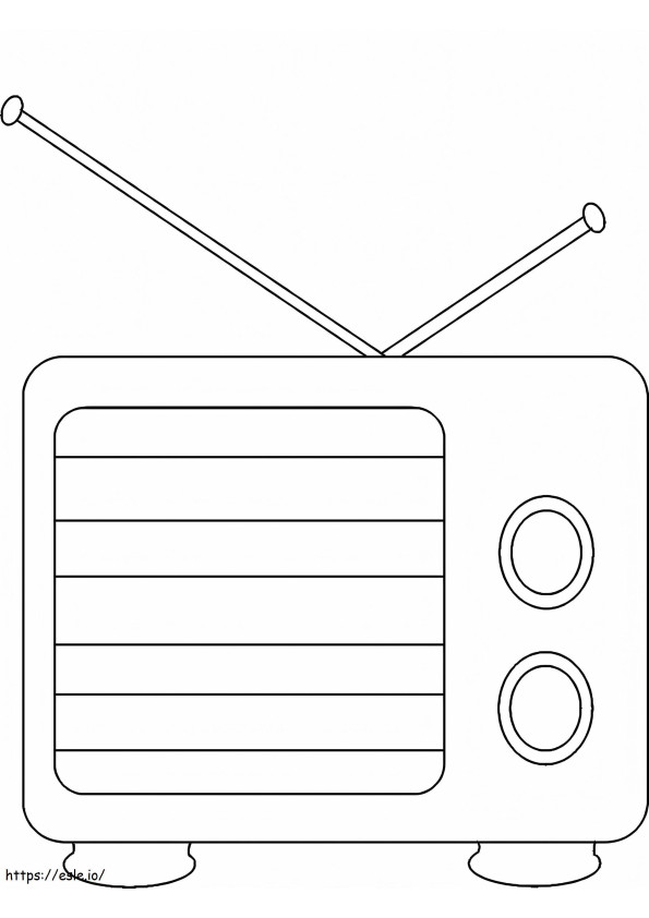 Radio-icoon kleurplaat