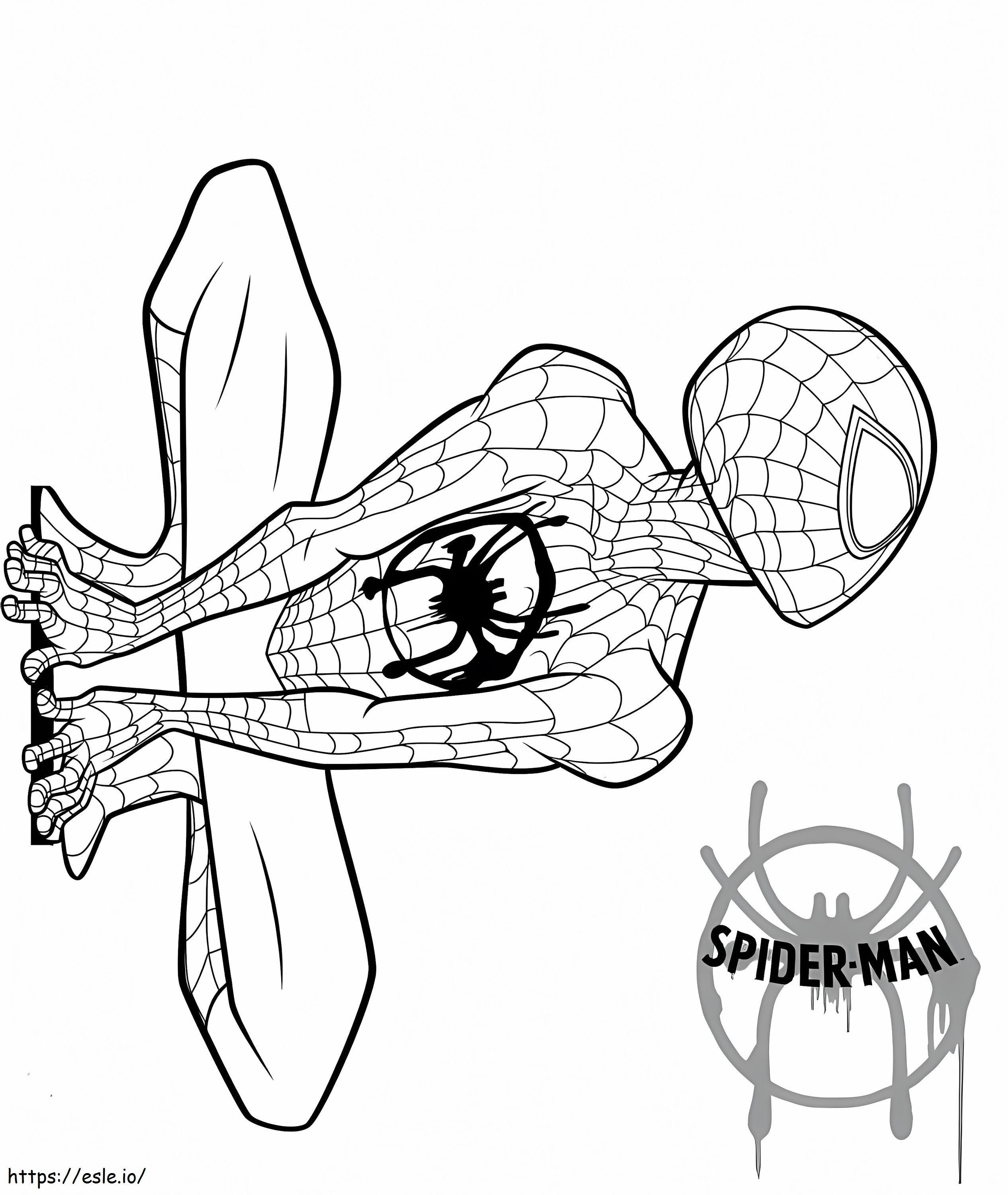 Coloriage Spider-Man Miles Morales 1 à imprimer dessin