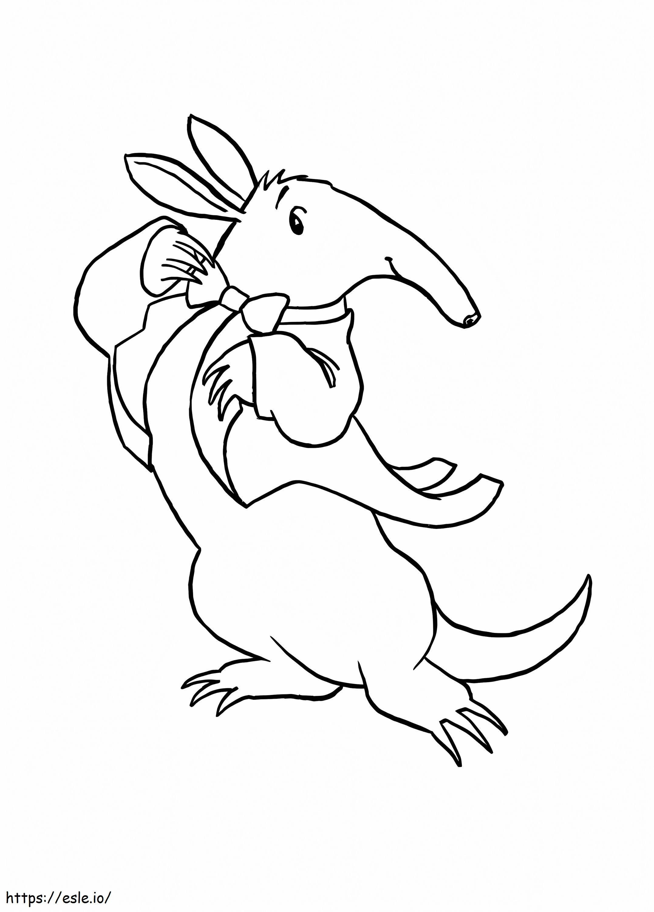 Aardvark Suave para colorir