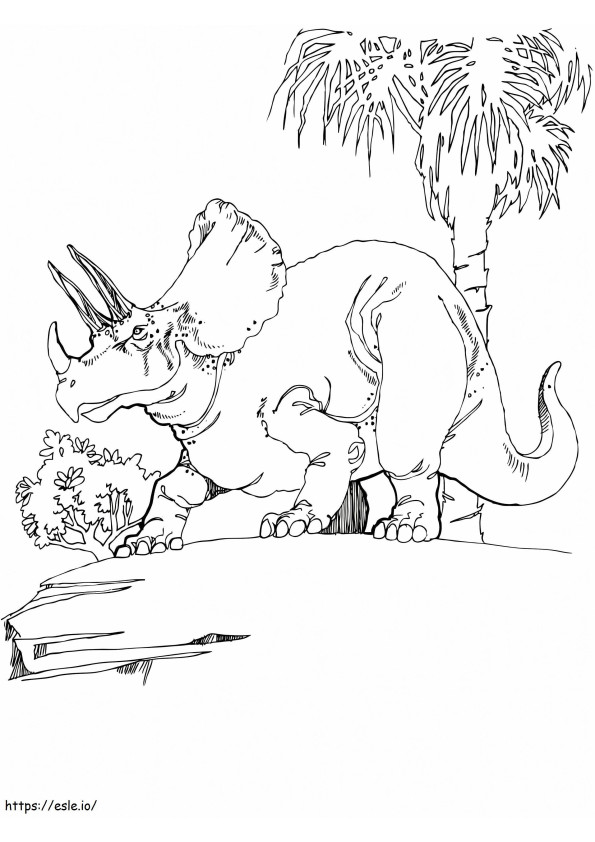 Triceratops Para Colorear Página 5 para colorear