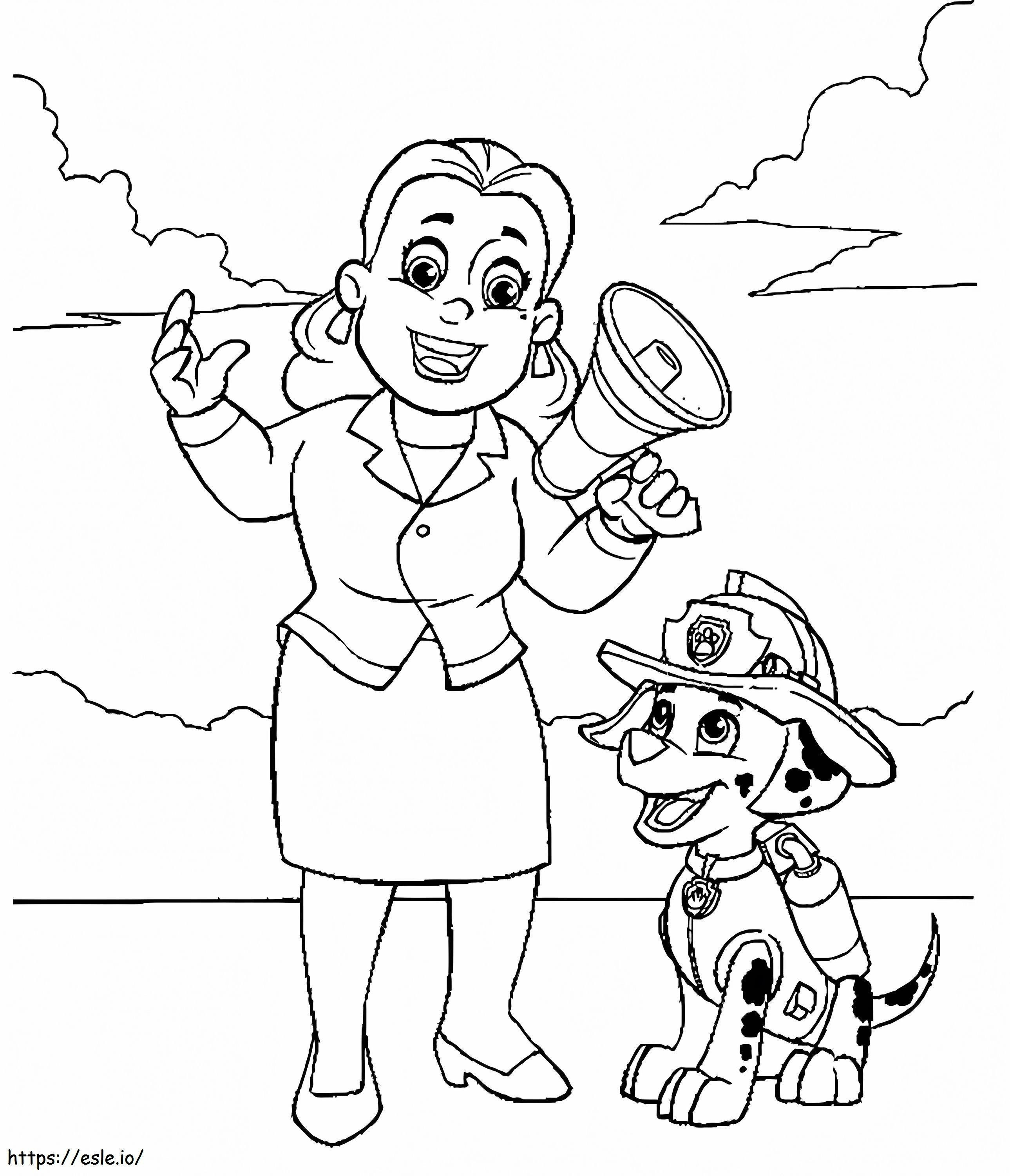 Marshall And Mayor Goodway coloring page