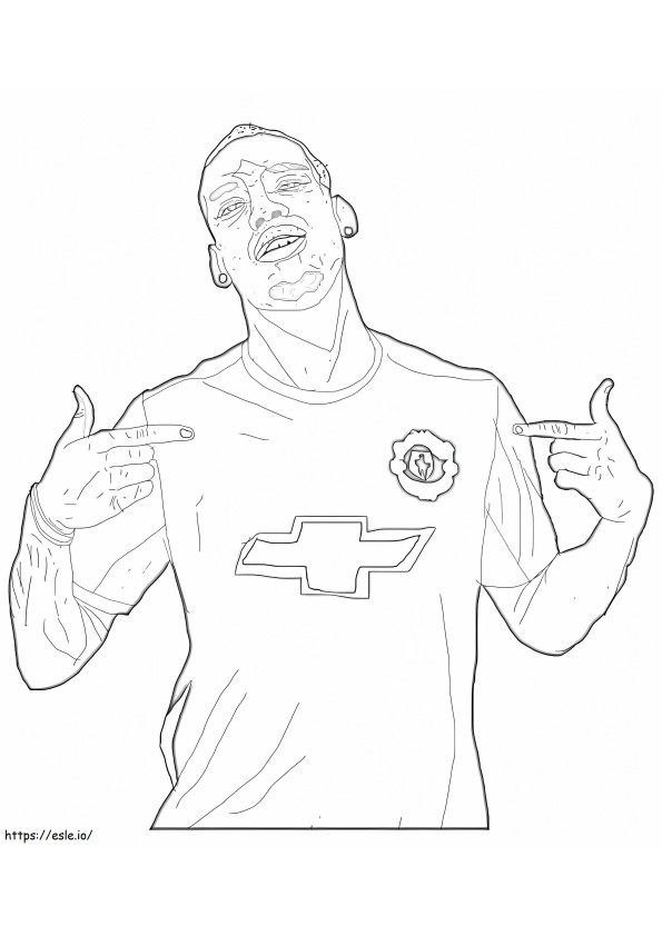Paul Pogba 5 coloring page