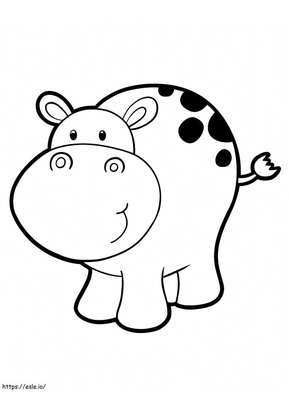 Bonito Hipopótamo para colorir