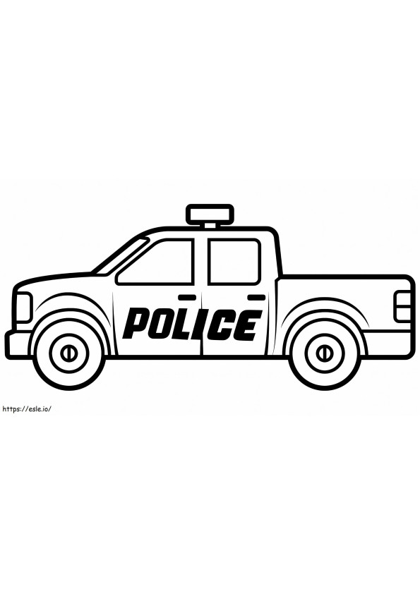 Police Car 1 coloring page
