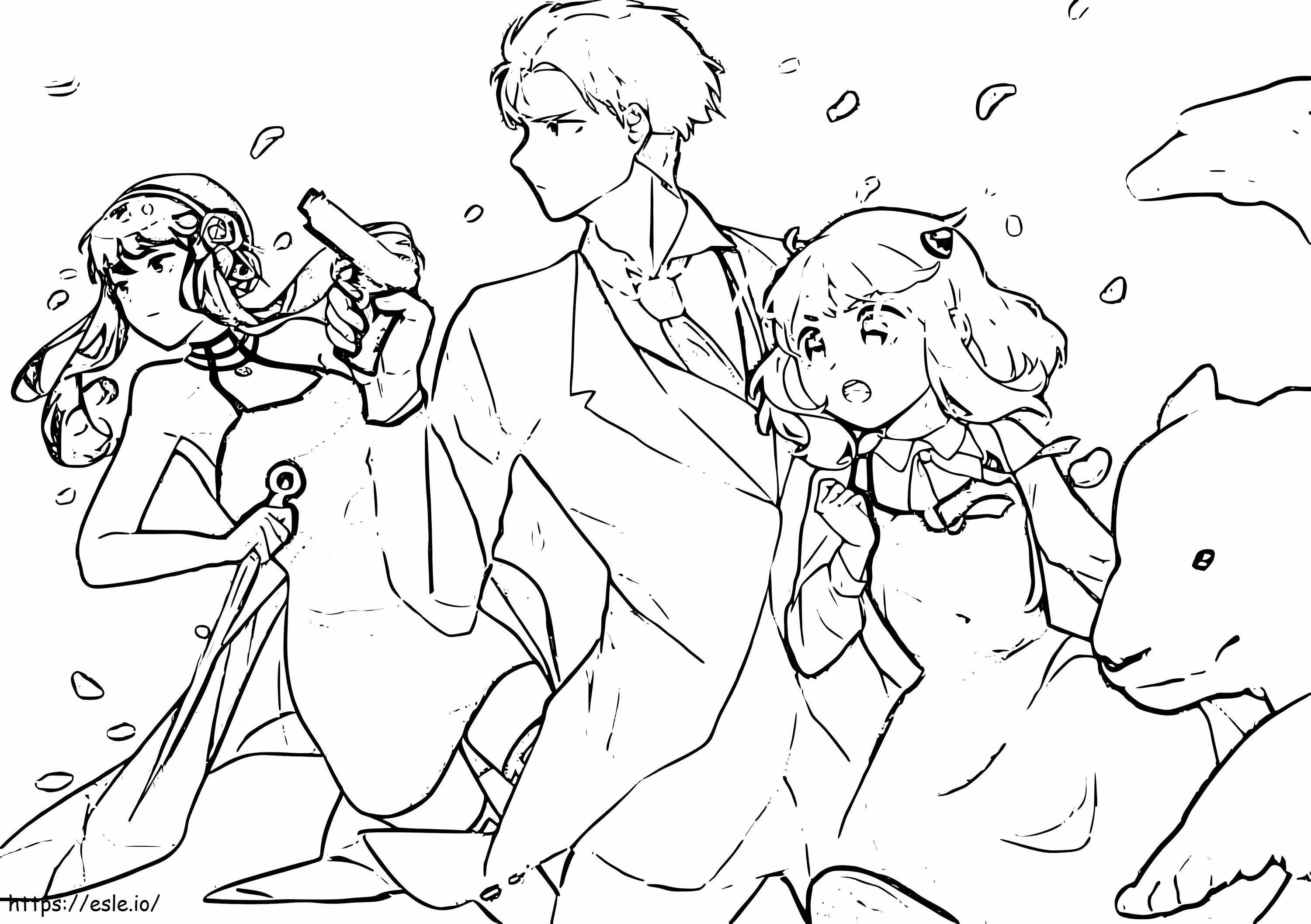 Spy X Family Characters coloring page