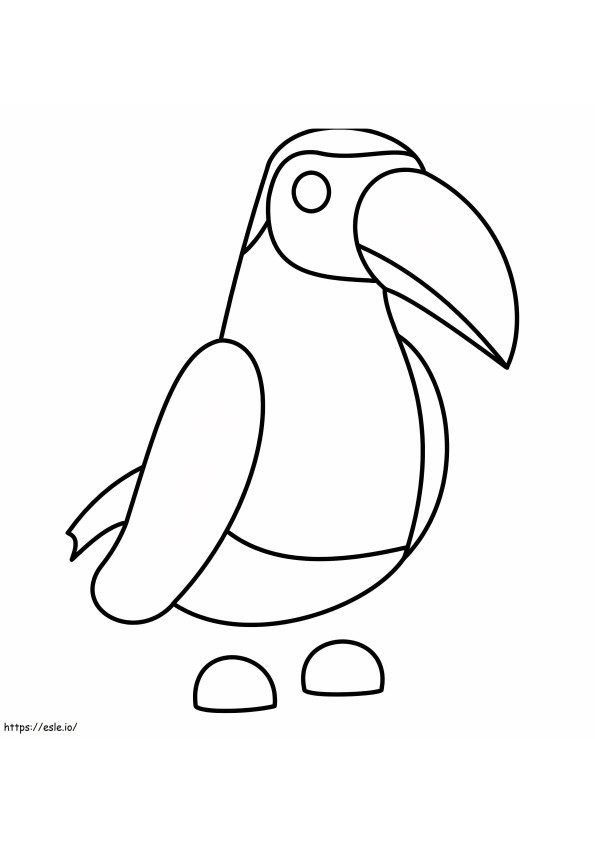 Coloriage Toucan, adopte-moi à imprimer dessin
