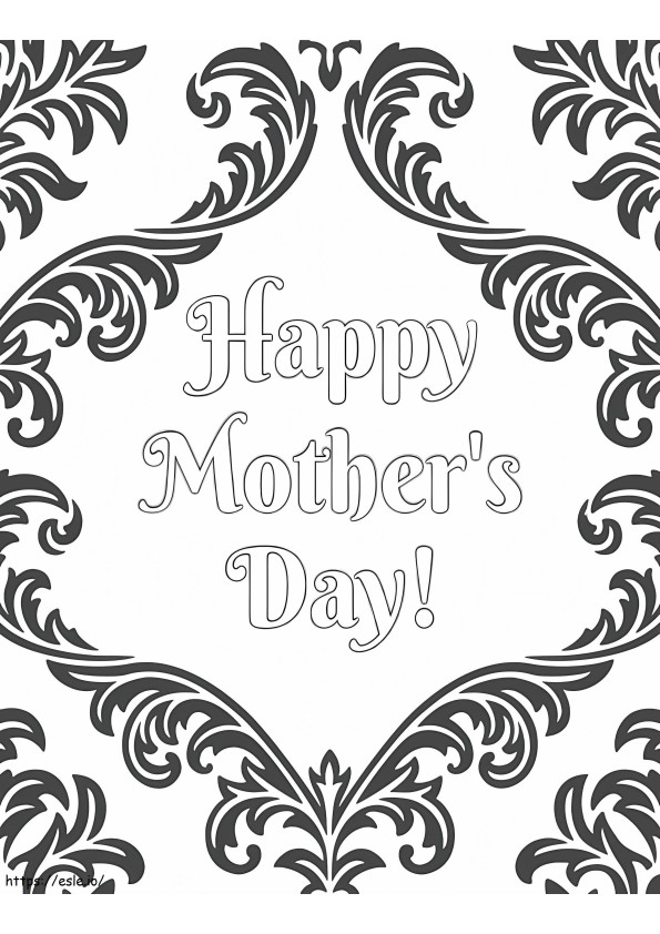 Happy Mothers Day 14 coloring page