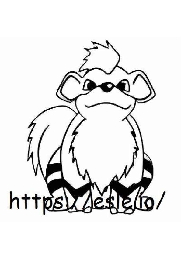 Growlithe coloring page