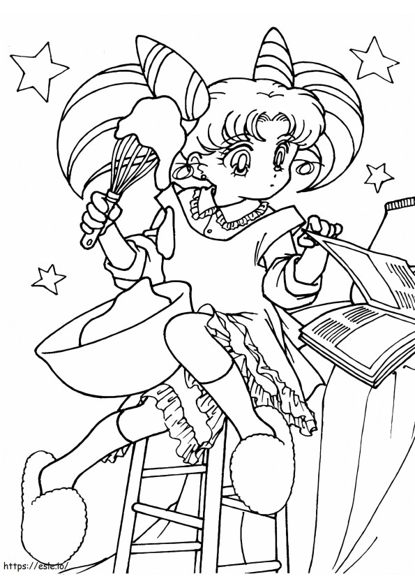 Printable Sailor Chibiusa coloring page